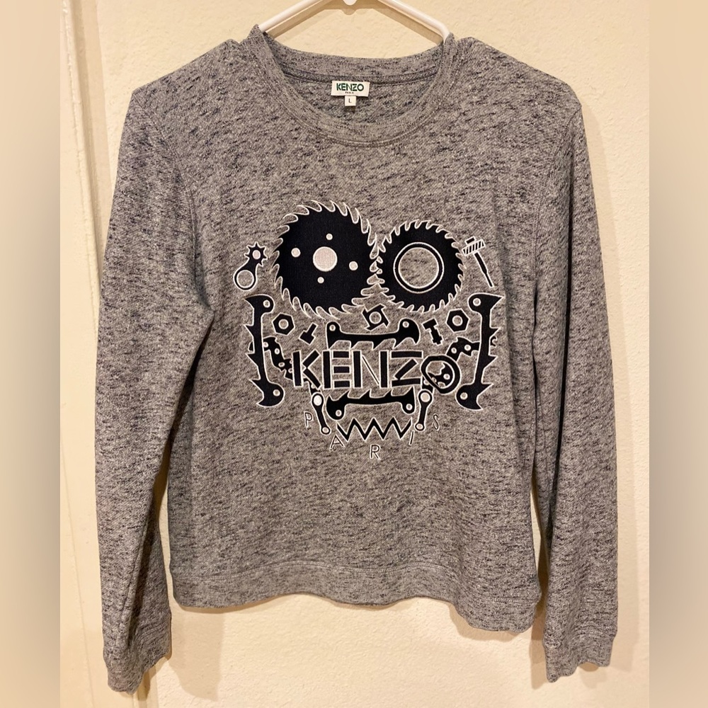 Kenzo Sweatshirt. Original. Barely worn. Gray. Size Large.
